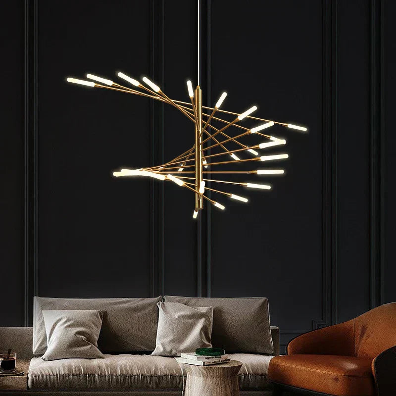Astrae Spiral Chandelier Modern Loft Ceiling Light By Solene