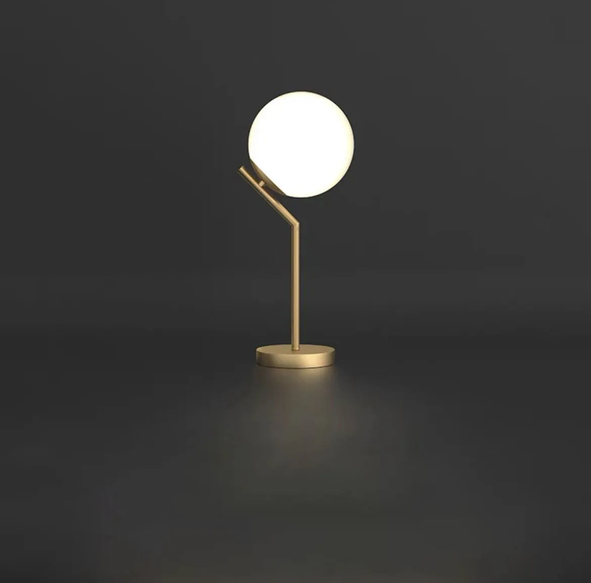 Aurelia Italian-Inspired Gold Glass Ball Table Lamp