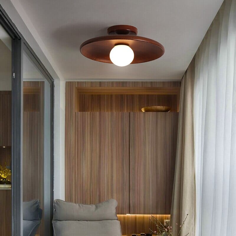 NovaBamboo Ceiling Light With Warm LED Glow For Homes