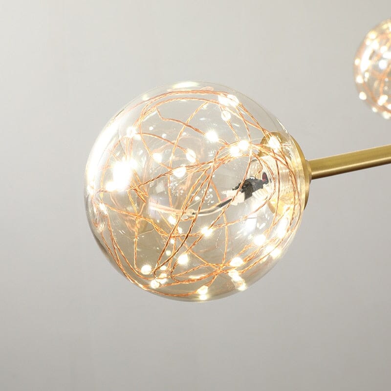 Eloria Nordic Glass Ball LED Pendant Light With Bubble Orbs