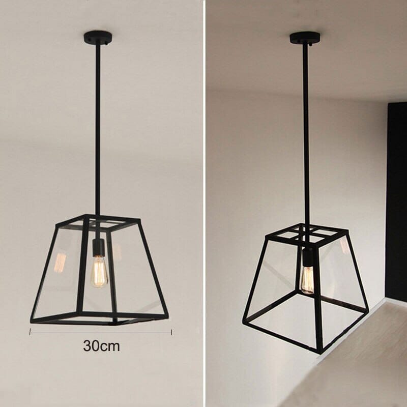 AeroLoft üveg függeszték lámpák rozsdamentes vas testtel