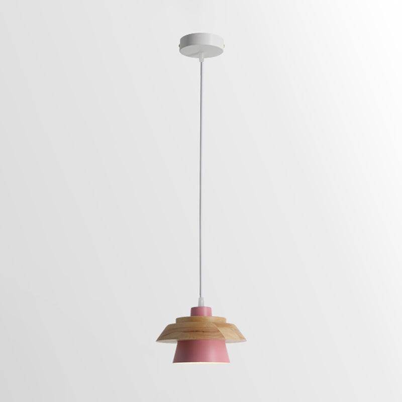 SylvaStone Wood and Stone Pendant Light for Living Spaces