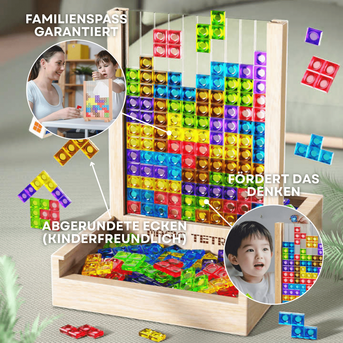VerdantBlock Tetris Board Sustainable Family Puzzle Game