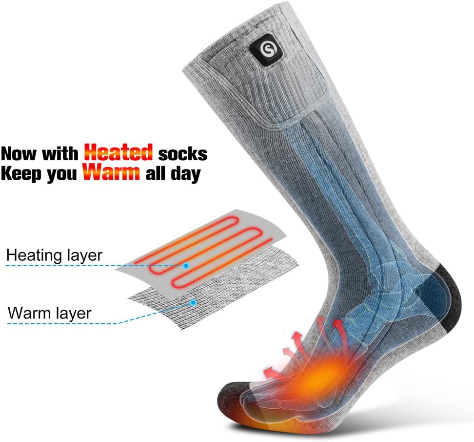 Rechargeable Heated Socks With Premium Battery Powered Winter Warmth