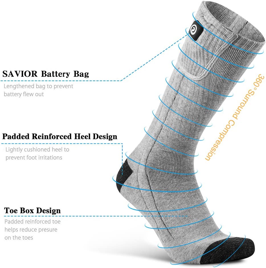 Rechargeable Heated Socks With Premium Battery Powered Winter Warmth