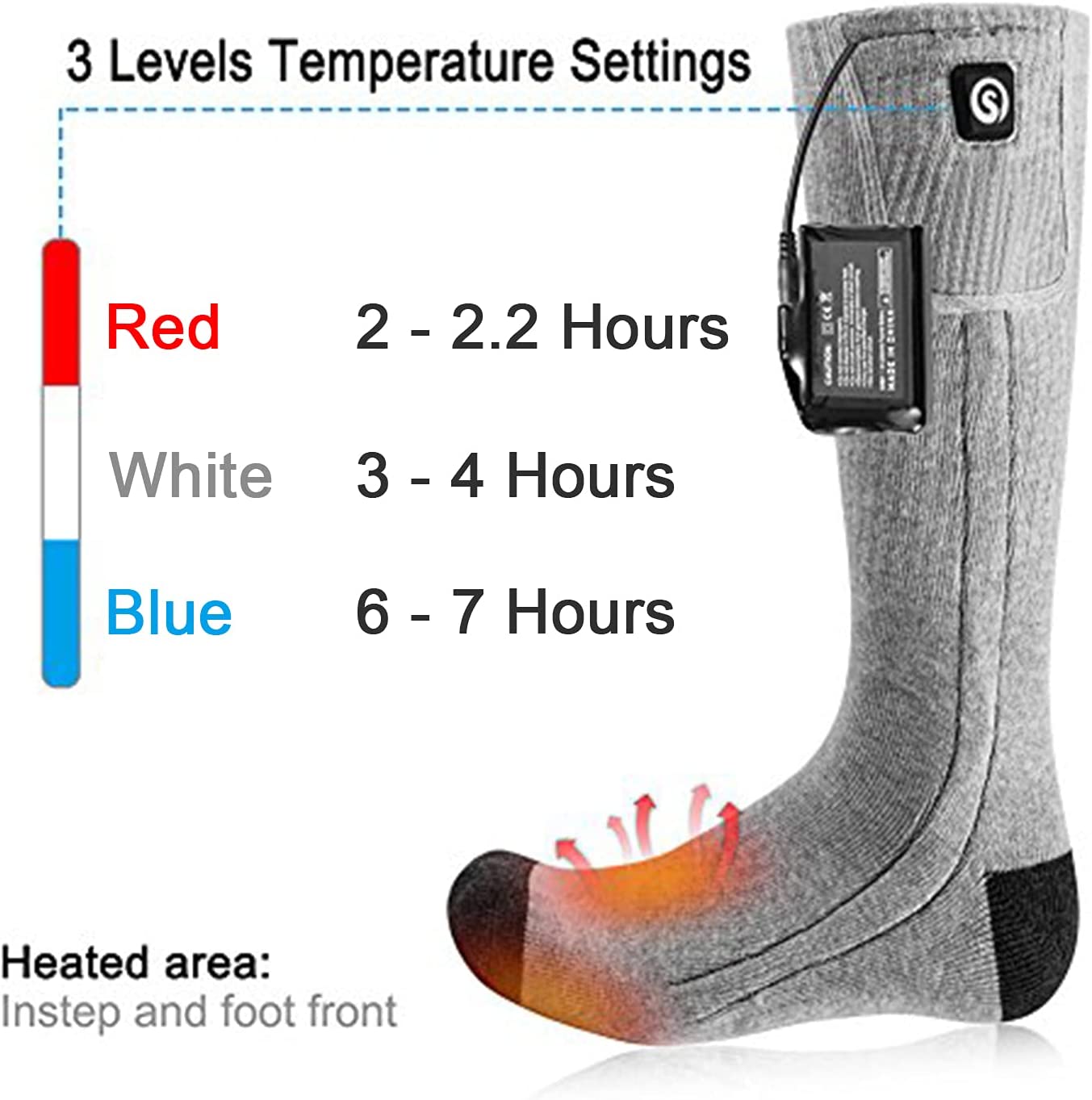 Rechargeable Heated Socks With Premium Battery Powered Winter Warmth