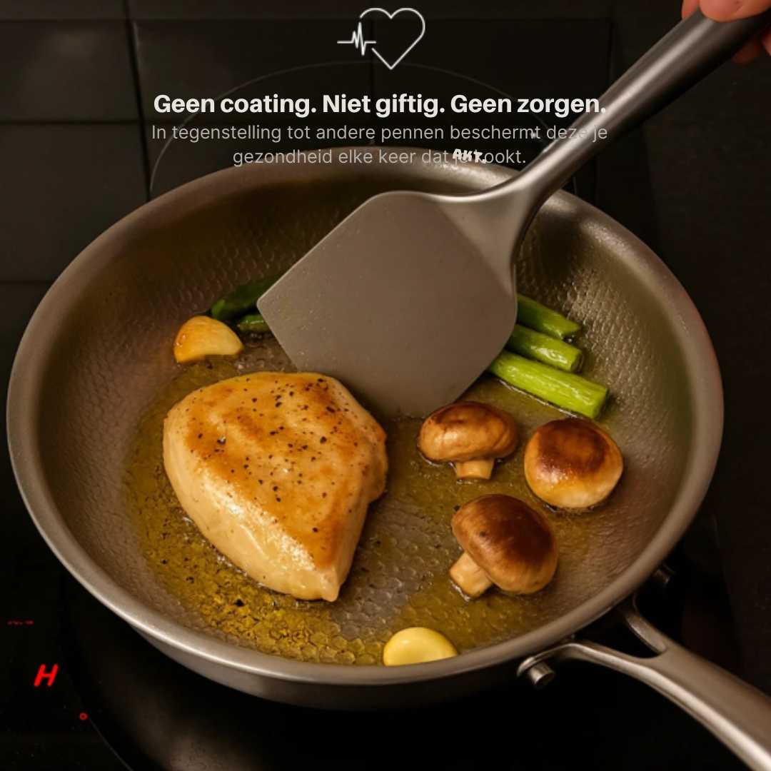 Hammered Titanium Frying Pan With Nonstick For Induction