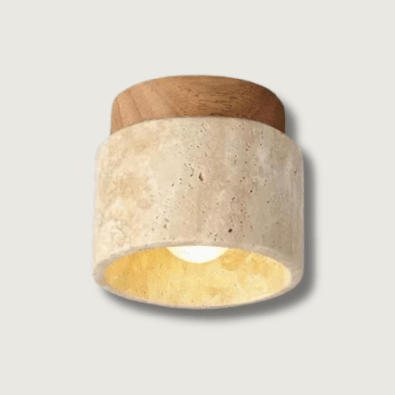 TerraStep Travertine Ceiling Light for Hallways and Stairs