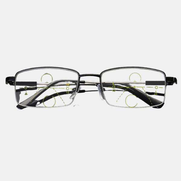 Titanium Progressive Reading Glasses With Intelligent Photosensitive Protection