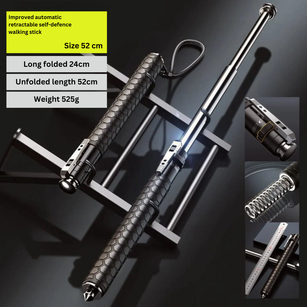 Udtrækkelig Sikkerhedsstok med Hurtig Én-Klik Udrulning og Legeret Stål Konstruktion