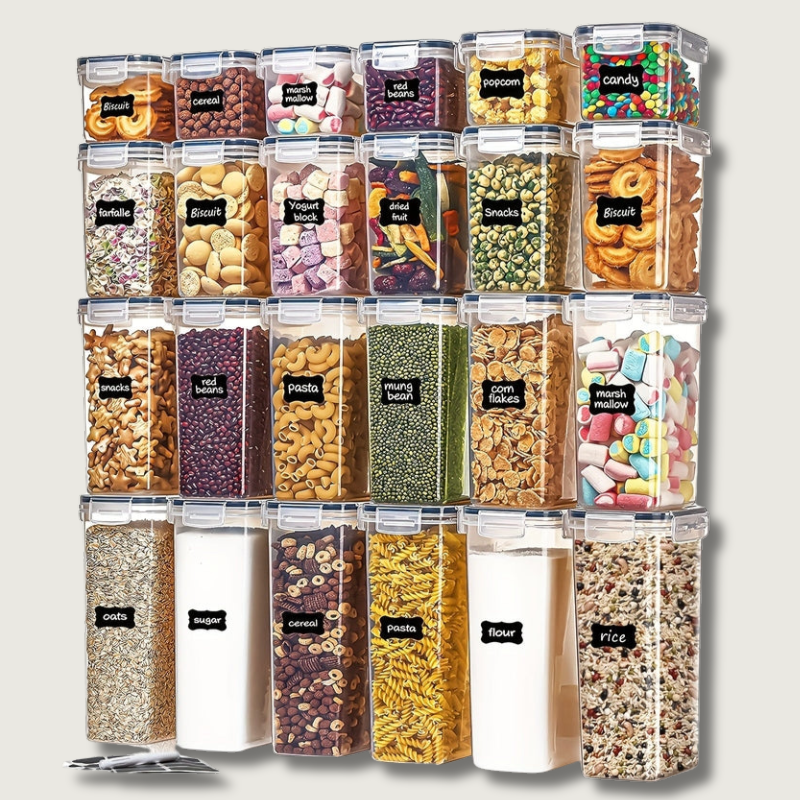 AerisClear 24-dele lufttæt BPA-sikker madbeholdersæt