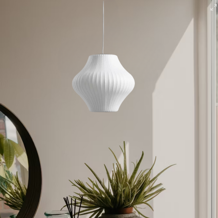 LumiBulle Silk og Steel Pendellampe for Moderne Rom