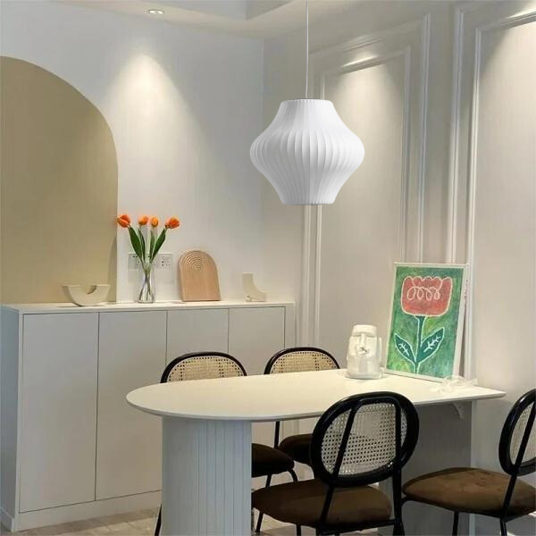 LumiBulle Silk og Steel Pendellampe for Moderne Rom