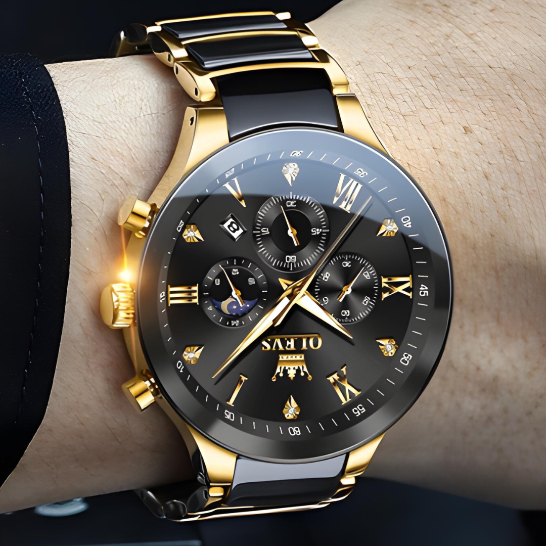 Valorian Crest rozsdamentes acél férfi luxus karóra