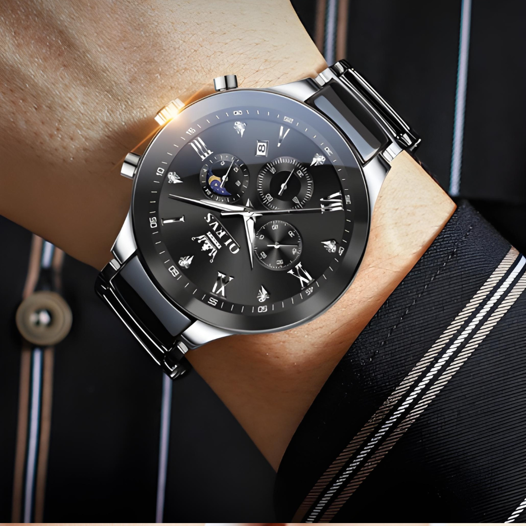 Valorian Crest rozsdamentes acél férfi luxus karóra