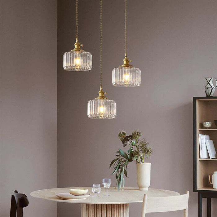 Liora Suspension Cristal Avec Abat-Jour En Verre Élégance Intemporelle