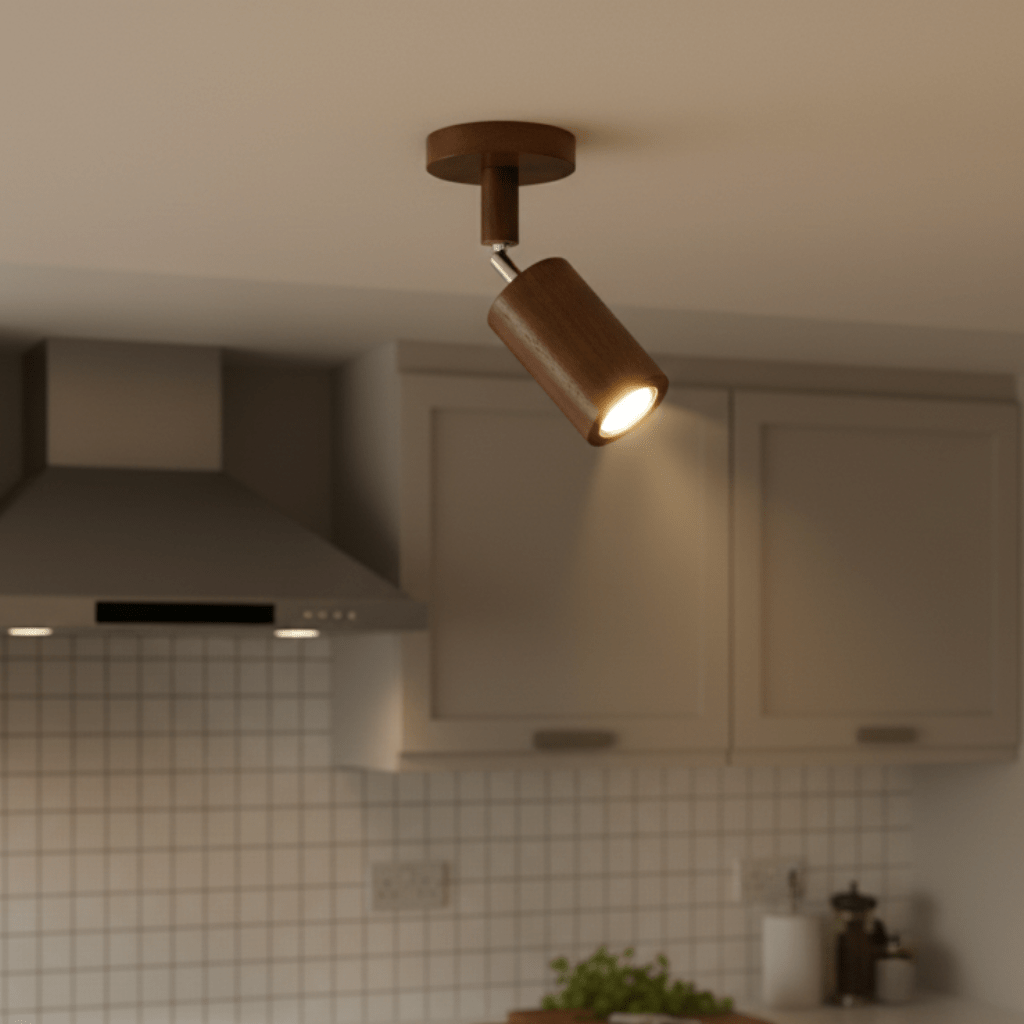 NovaWood Minimalist Solid Wood LED Ceiling Lamp With Adjustable Direction