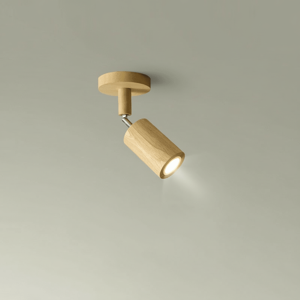 NovaWood Minimalist Solid Wood LED Ceiling Lamp With Adjustable Direction