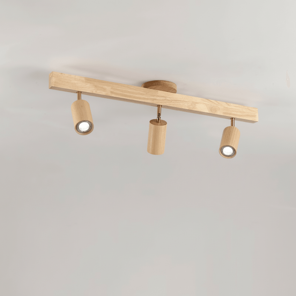 NovaWood Minimalist Solid Wood LED Ceiling Lamp With Adjustable Direction