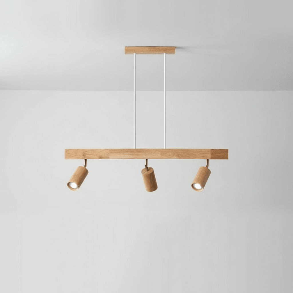 NovaWood Minimalist Solid Wood LED Ceiling Lamp With Adjustable Direction