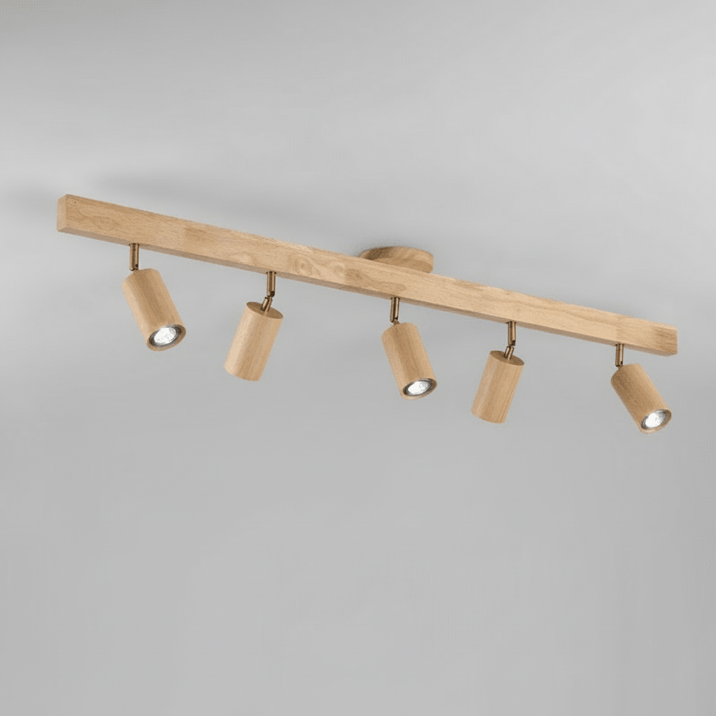 NovaWood Minimalist Solid Wood LED Ceiling Lamp With Adjustable Direction