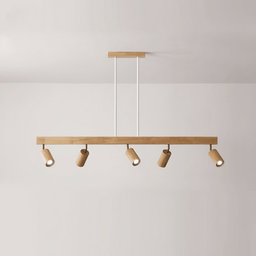 NovaWood Minimalist Solid Wood LED Ceiling Lamp With Adjustable Direction