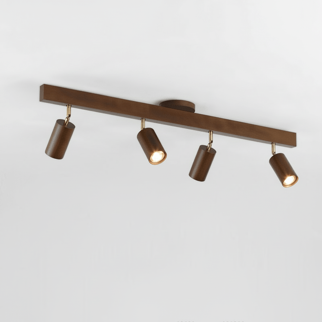 NovaWood Minimalist Solid Wood LED Ceiling Lamp With Adjustable Direction