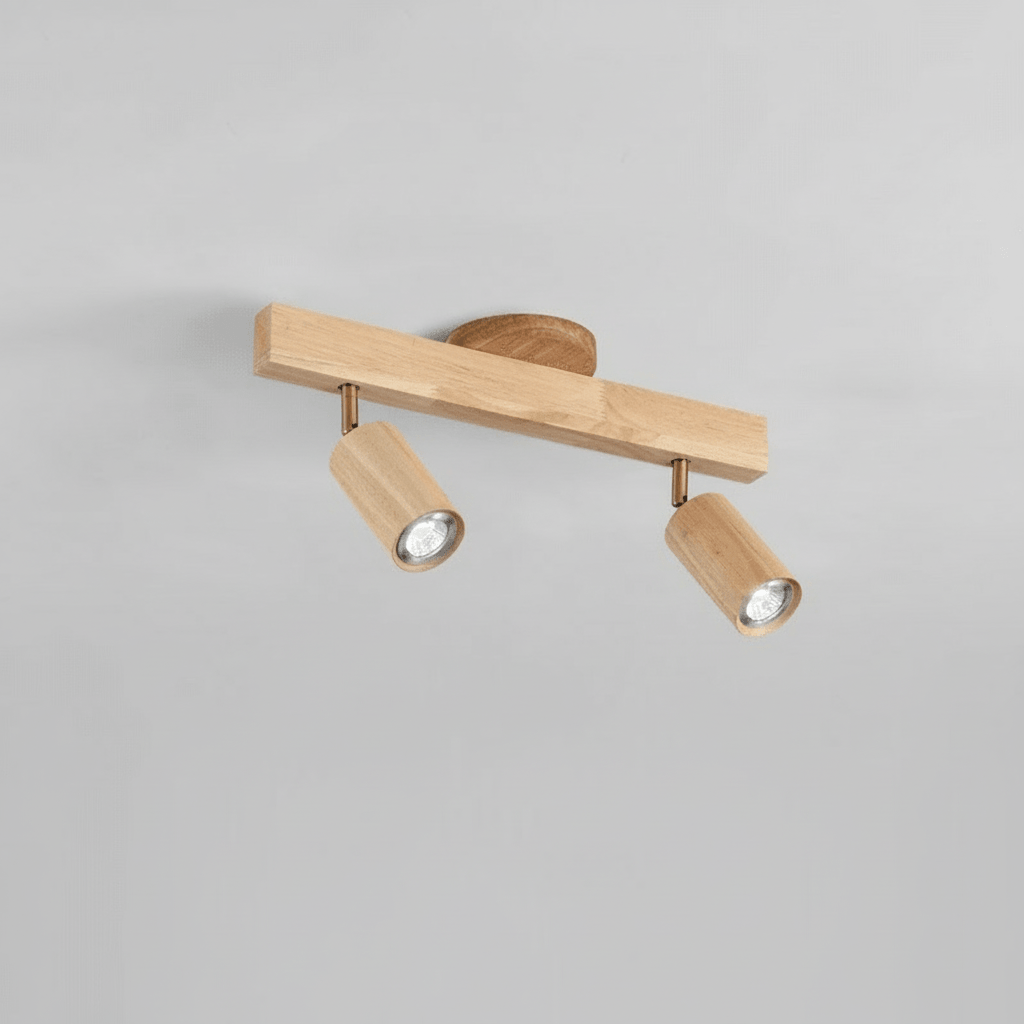 NovaWood Minimalist Solid Wood LED Ceiling Lamp With Adjustable Direction