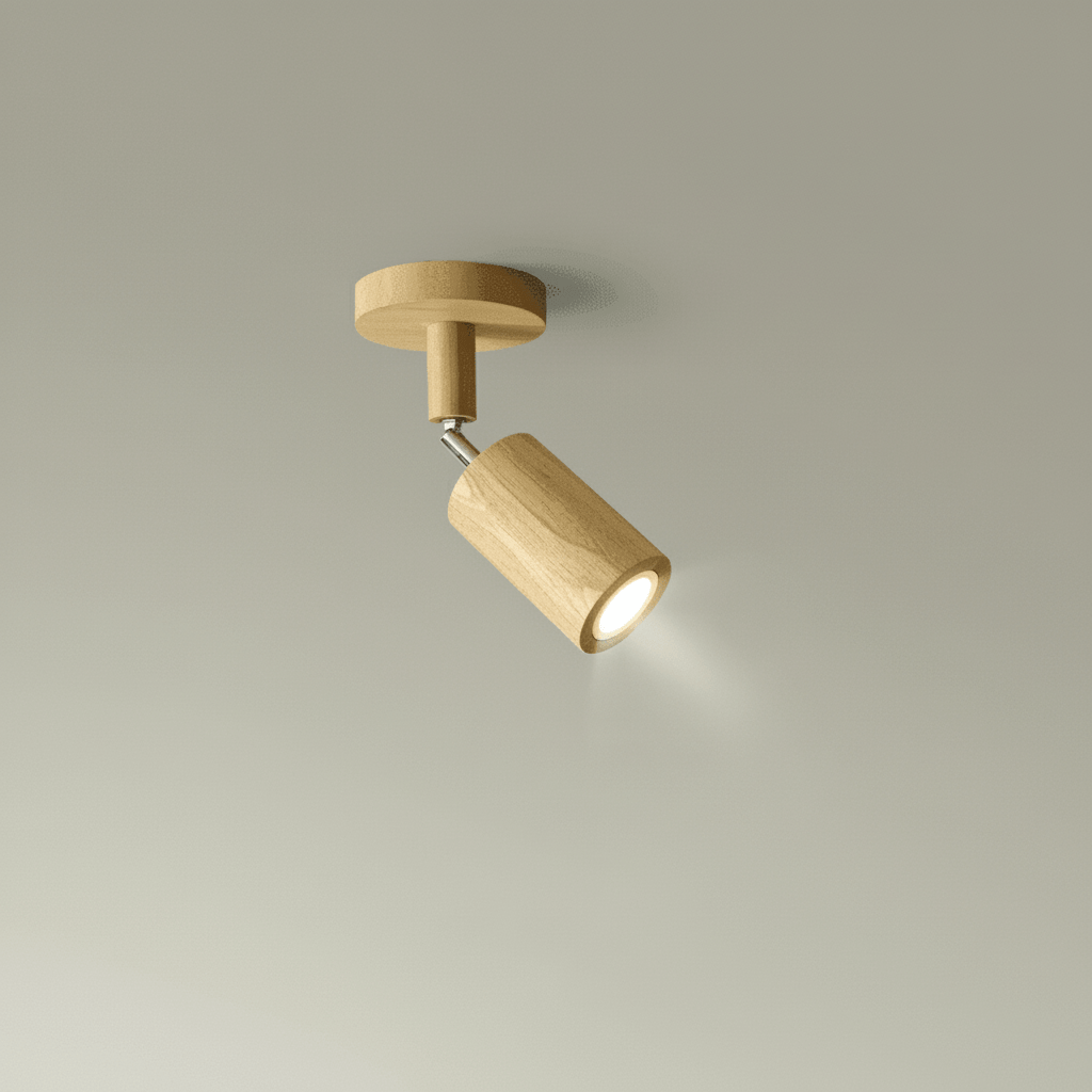 NovaWood Minimalist Solid Wood LED Ceiling Lamp With Adjustable Direction