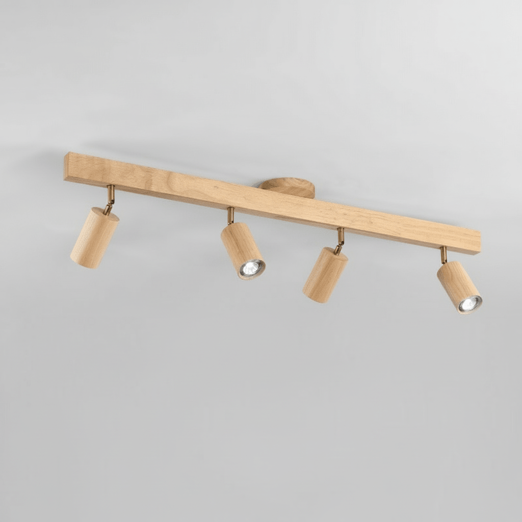 NovaWood Minimalist Solid Wood LED Ceiling Lamp With Adjustable Direction