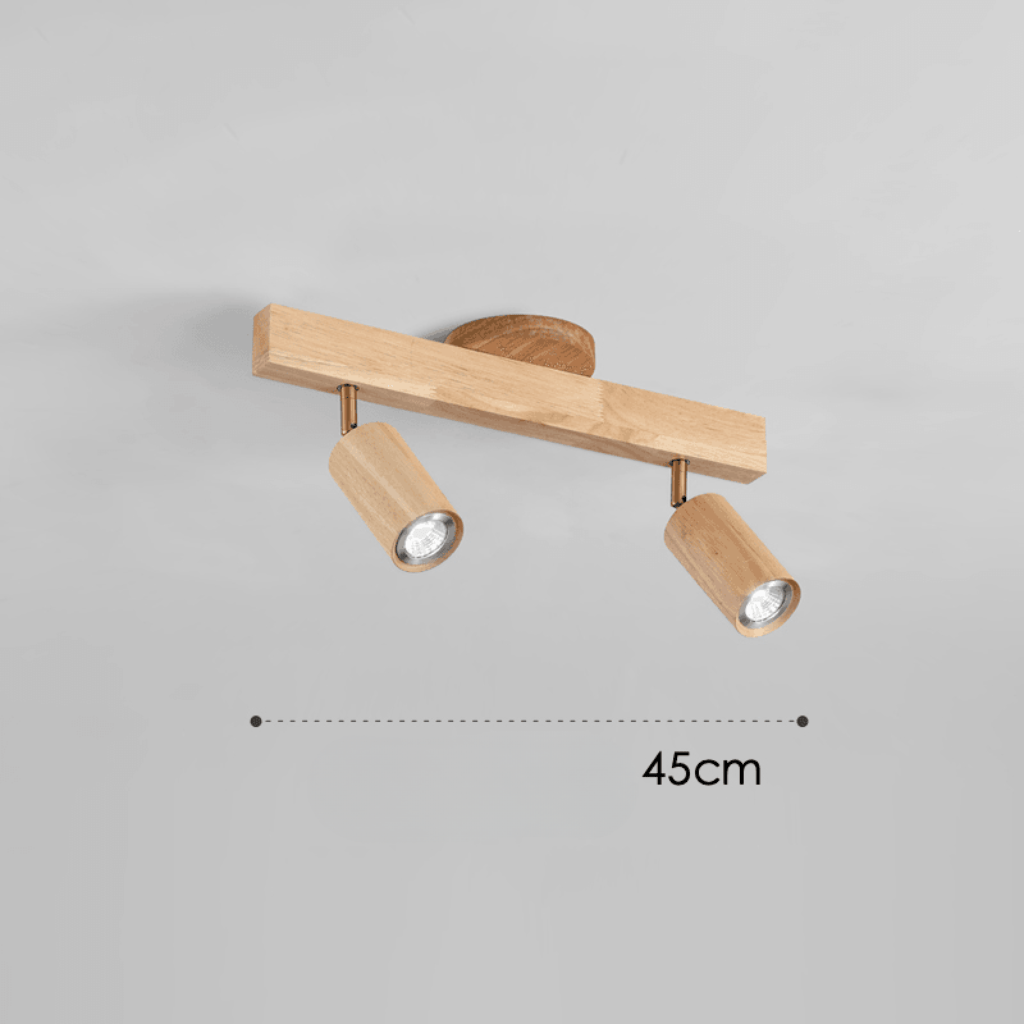 NovaWood Minimalist Solid Wood LED Ceiling Lamp With Adjustable Direction