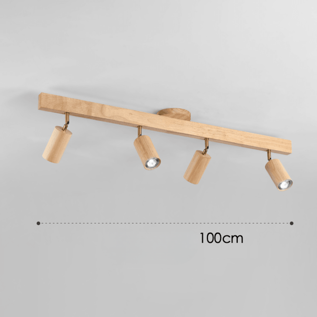 NovaWood Minimalist Solid Wood LED Ceiling Lamp With Adjustable Direction