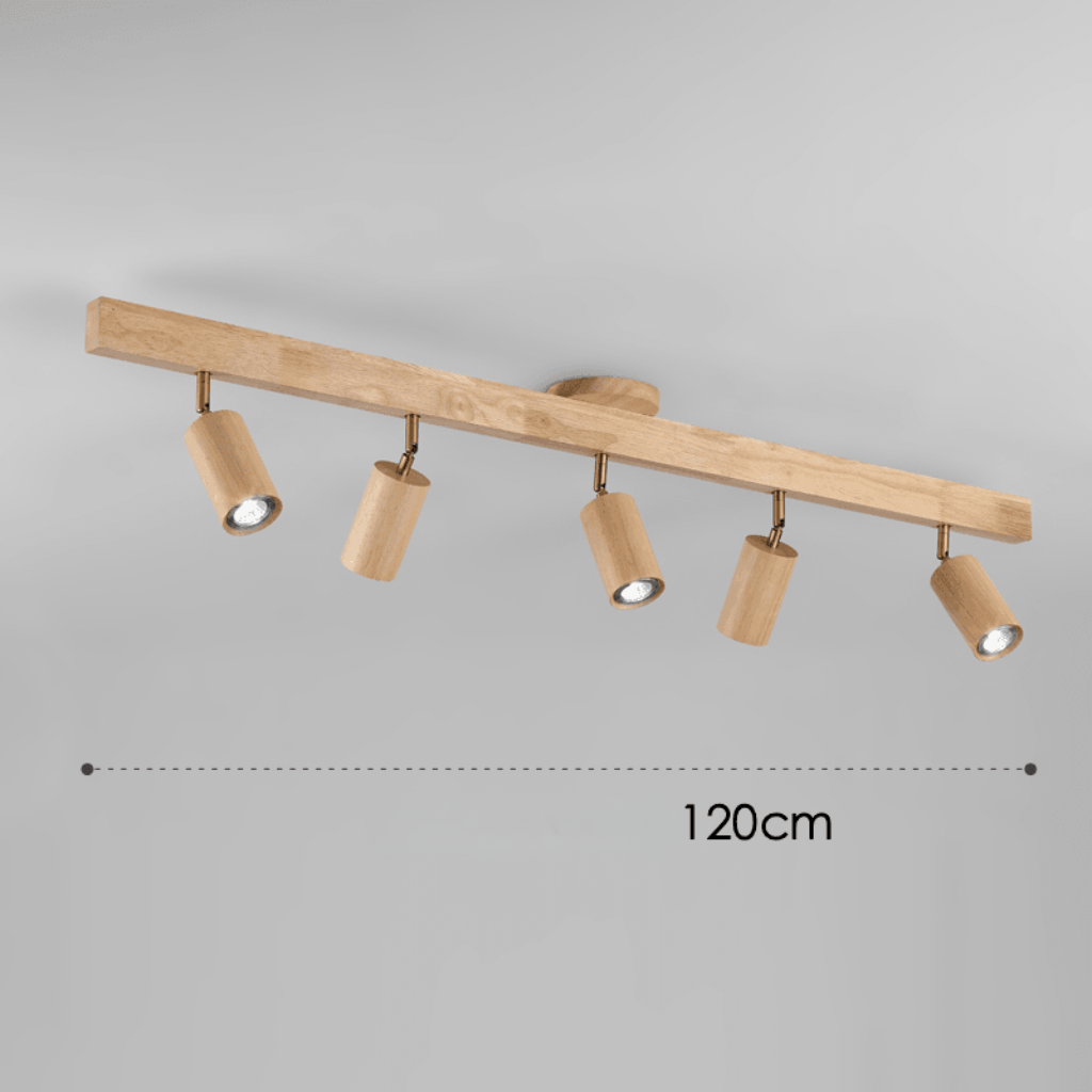 NovaWood Minimalist Solid Wood LED Ceiling Lamp With Adjustable Direction