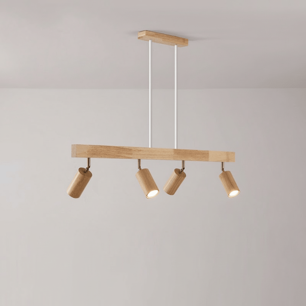 NovaWood Minimalist Solid Wood LED Ceiling Lamp With Adjustable Direction
