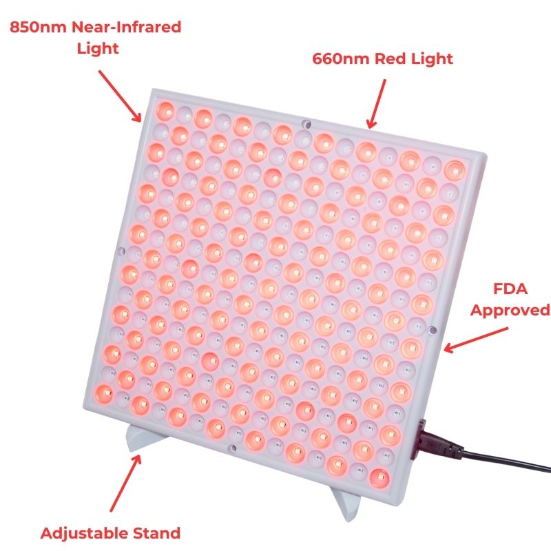 スタンド付き高性能赤外線および赤色光療法パネル、米国食品医薬品局認可