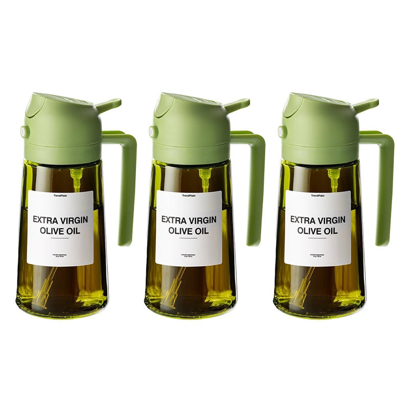 2-in-1 lasinen öljysumutin ja annostelija keittiökäyttöön