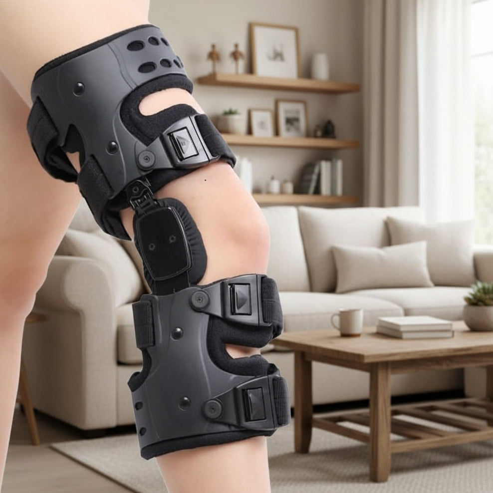 Attelle de genou réglable StrideEase pour stabilité et soulagement de la douleur