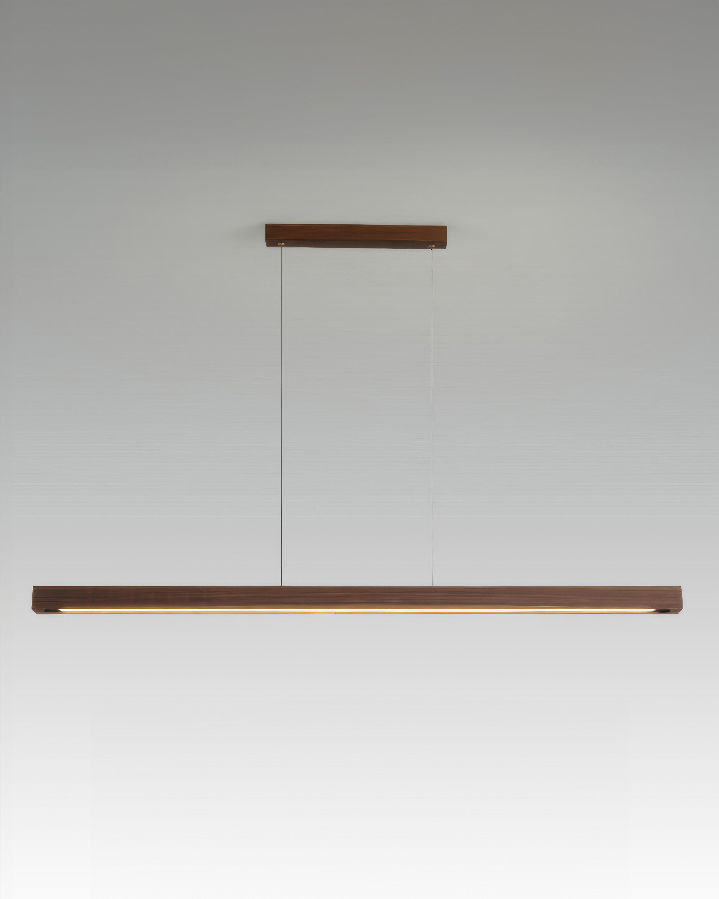 Cavell Walnut Minimalist Pendant Light With French Medieval Charm