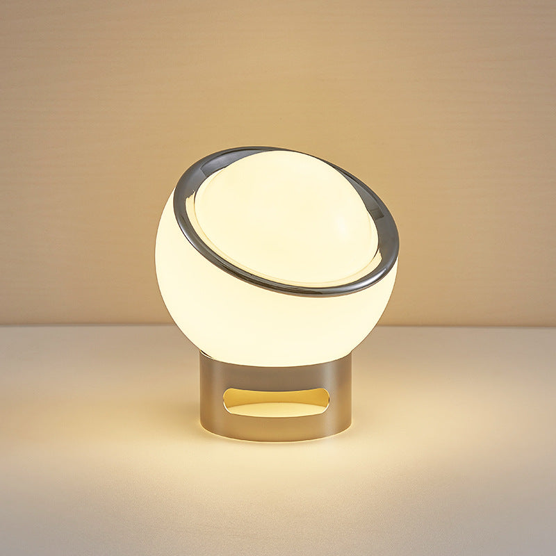 Lyra Opal Bauhaus Table Lamp With Soft Glow Glass Shade