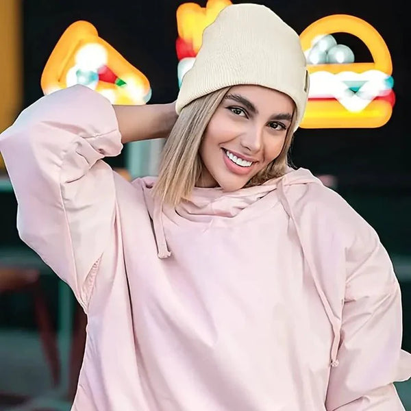 Astra Silk Winter Hat - Wool Blend and Anti-Frizz Hair Protection