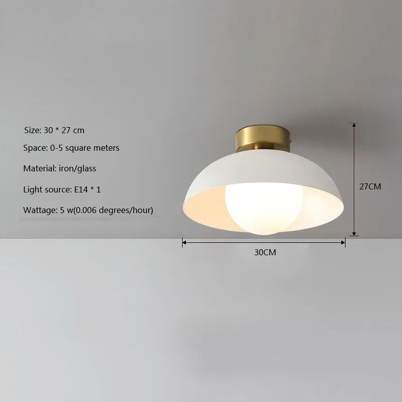 NordicLume Ceiling Light Wood and Iron Minimalist Fixture