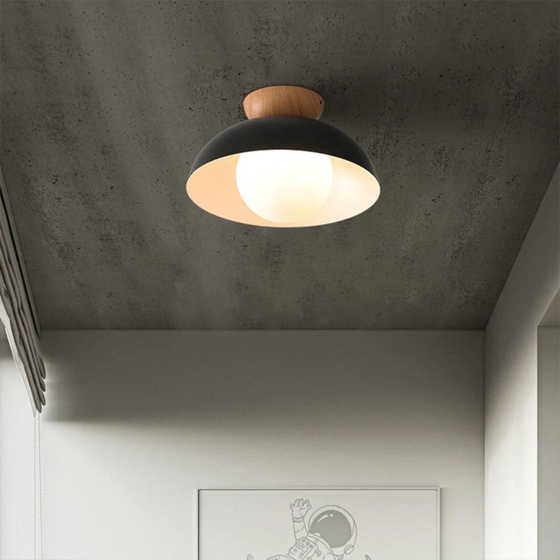 NordicLume Ceiling Light Wood and Iron Minimalist Fixture