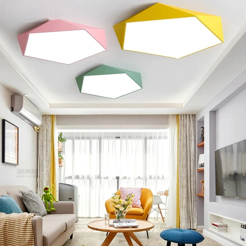 AureaPenta Macaron Inspired Ceiling Light for Warm Ambience