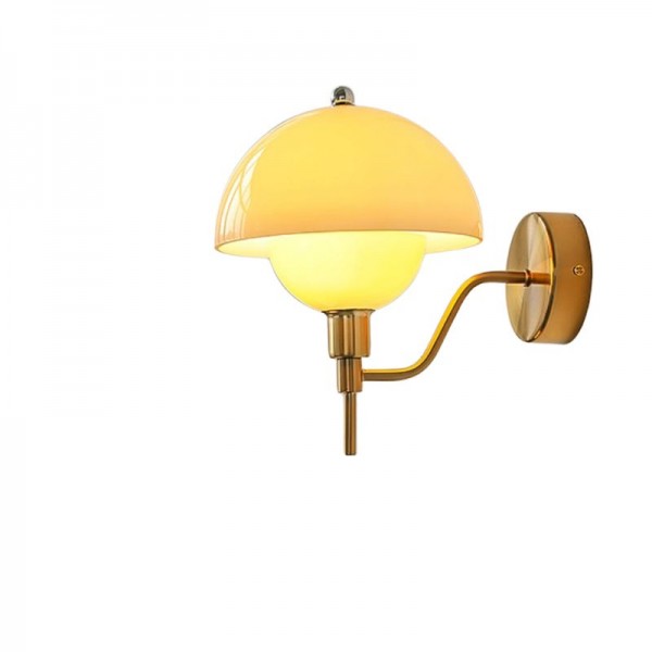 Aurelia Cream Mushroom Hallway Wall Light With Warm Glow