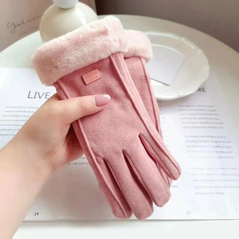 Women's Rechargeable Wool Lined Heated Gloves With Touchscreen
