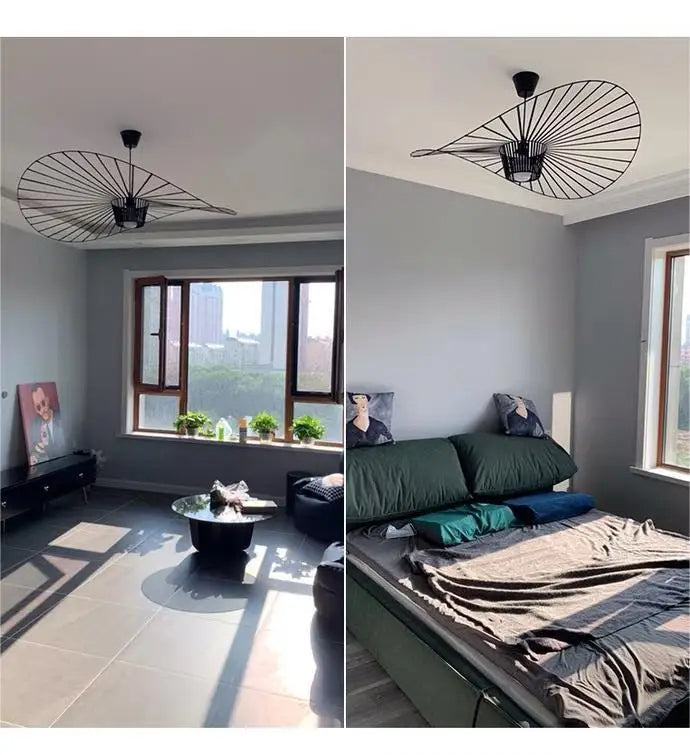 ثريا قوس القش أسترا من ليورا للإضاءة بتشطيب طبيعي