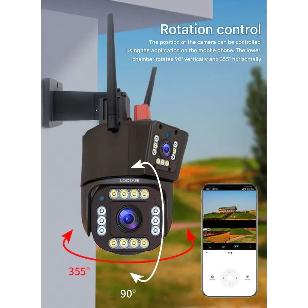 ApexGuard 4K Kabellose Außen-Sicherheitskamera mit Solarpanel und 10-fachem Zoom