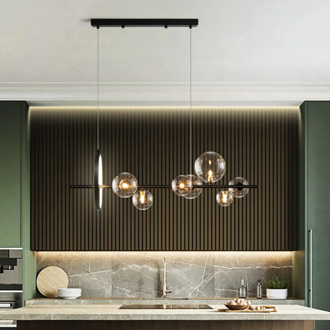 Blown Glass Bubble Chandelier For Contemporary Homes