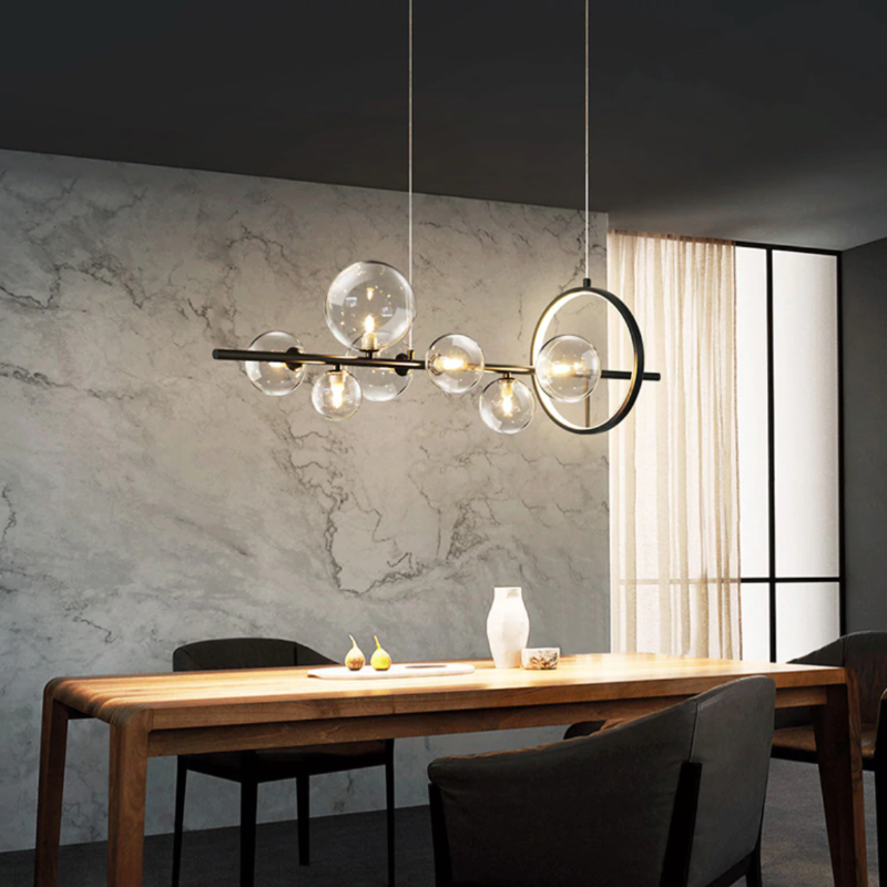 Blown Glass Bubble Chandelier For Contemporary Homes