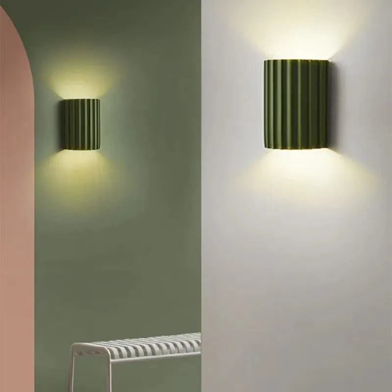 NovaRuffle Wall Light With Elegant Macaron Style Shade